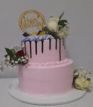 Pink tiered cake 1
