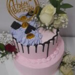 Pink tiered cake 1
