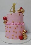 pink fondant tiered cake 1