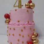 pink fondant tiered cake 1