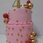 pink fondant tiered cake 1