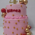 pink fondant tiered cake 1