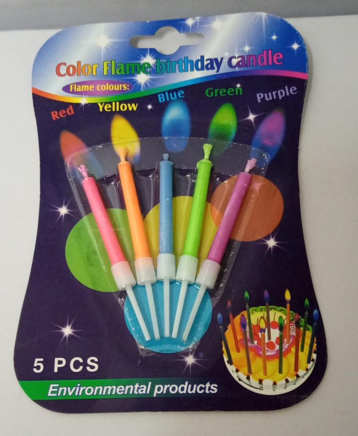 Coloured birthday candles