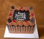 Square shaped coporate cake