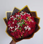 Red Mixed bouquet of red roses berries and whitefillers