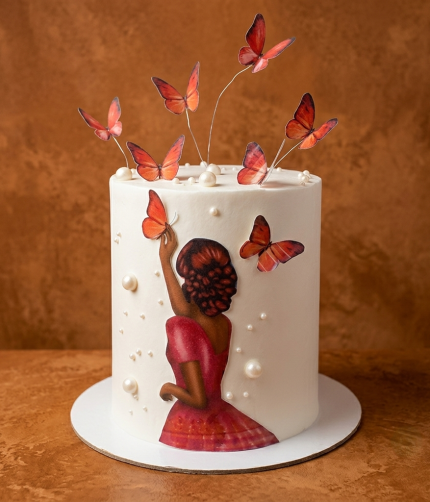 Beautiful girl themed cake