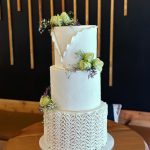Pearl Diamonds Wedding Cake