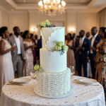 Pearl Diamonds Wedding Cake