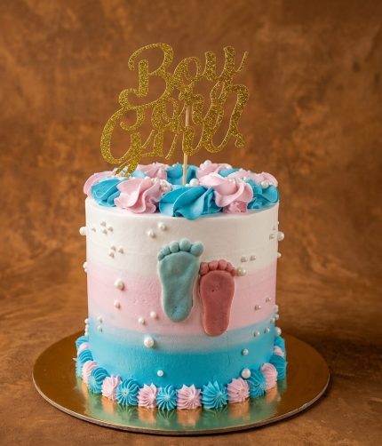 gender reveal baby shower cake