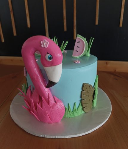 Flamingo realistic cake