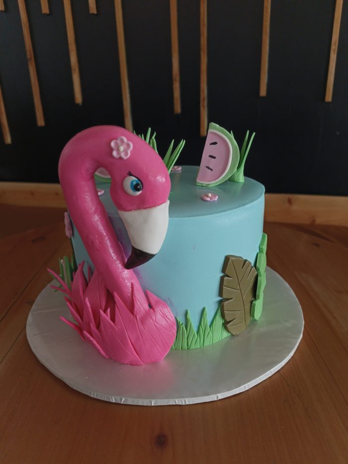 Flamingo realistic cake
