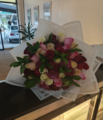 Mixed flowers with roses