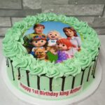 Cocomelon edible print on a cake