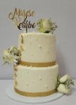 Elegant Gold Tier Cake