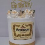 Custom cake with Hennessy