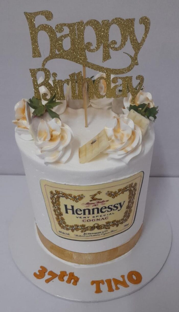 Custom cake with Hennessy 2