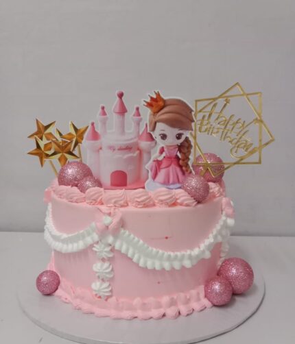 Simple Castle Design Cake