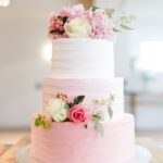 Wedding cake with 2 tiers