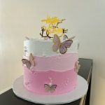 Pink themed cake