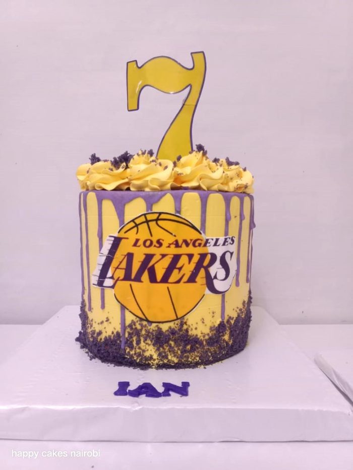 Lakers themed Cake