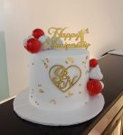 Anniversary Love Birds Cake