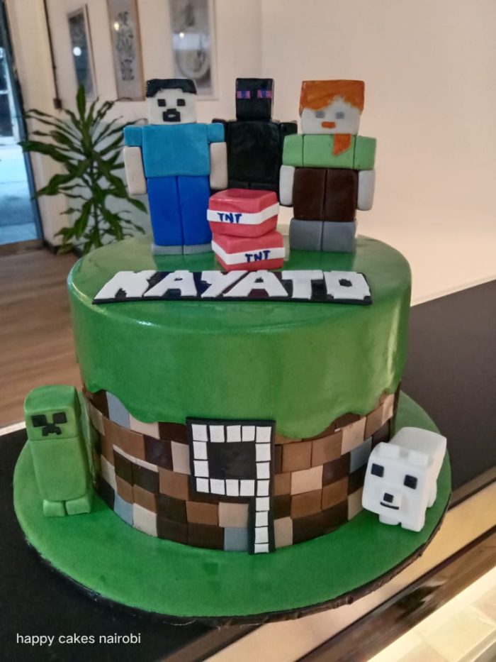 Minecraft themed Cake