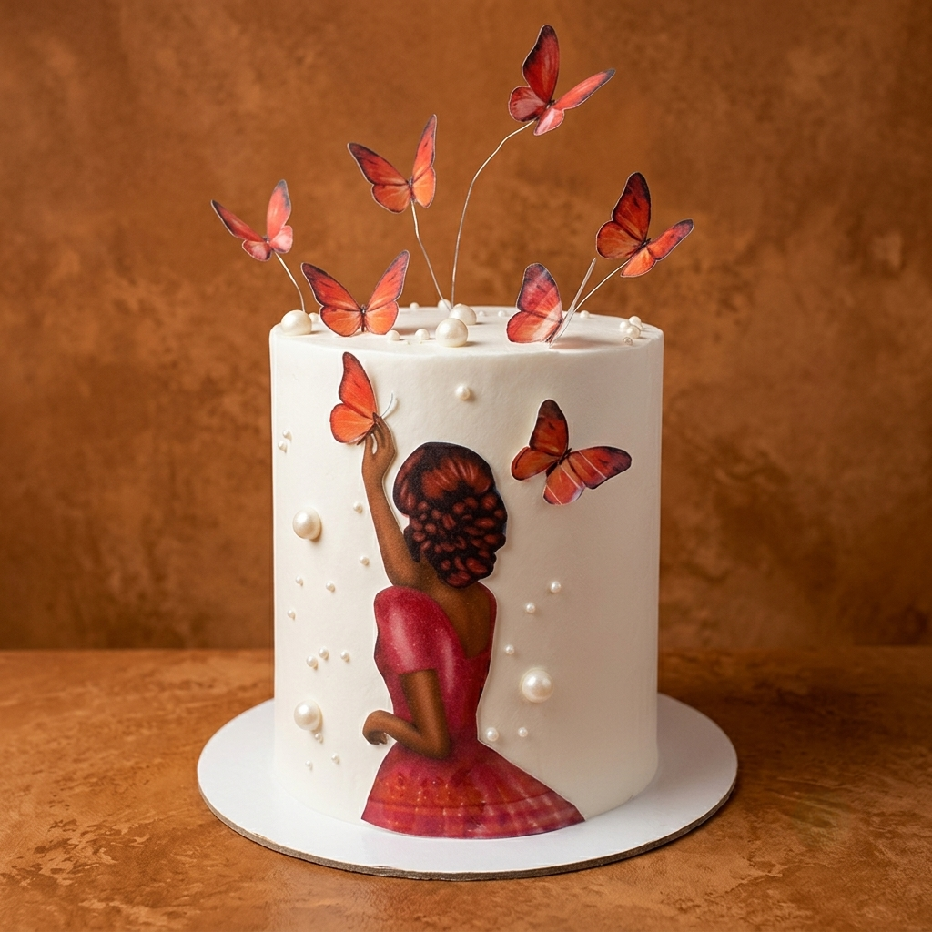 Beautiful girl themed cake Beautiful girl themed cake