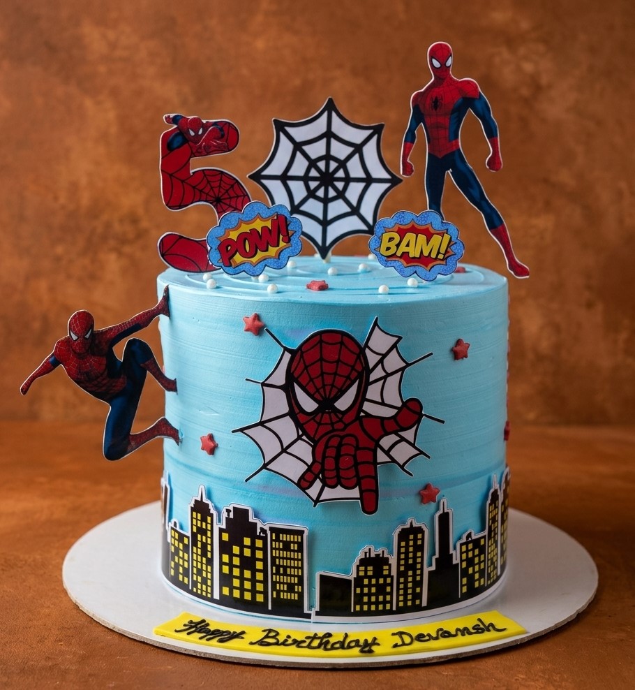 Spiderman city cake Spiderman city cake