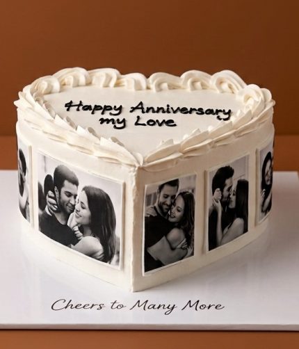 Anniversary Heart shaped with photos